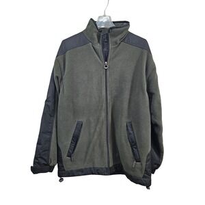 Wellensteyn Jet Jacket Fleece‎ Lined Full Zip Olive Green Mens Size M
